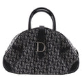 Dior Christian Double Saddle Bag Trotter Canvas Navy