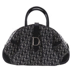 Dior Christian Double Saddle Bag Trotter Canvas Navy