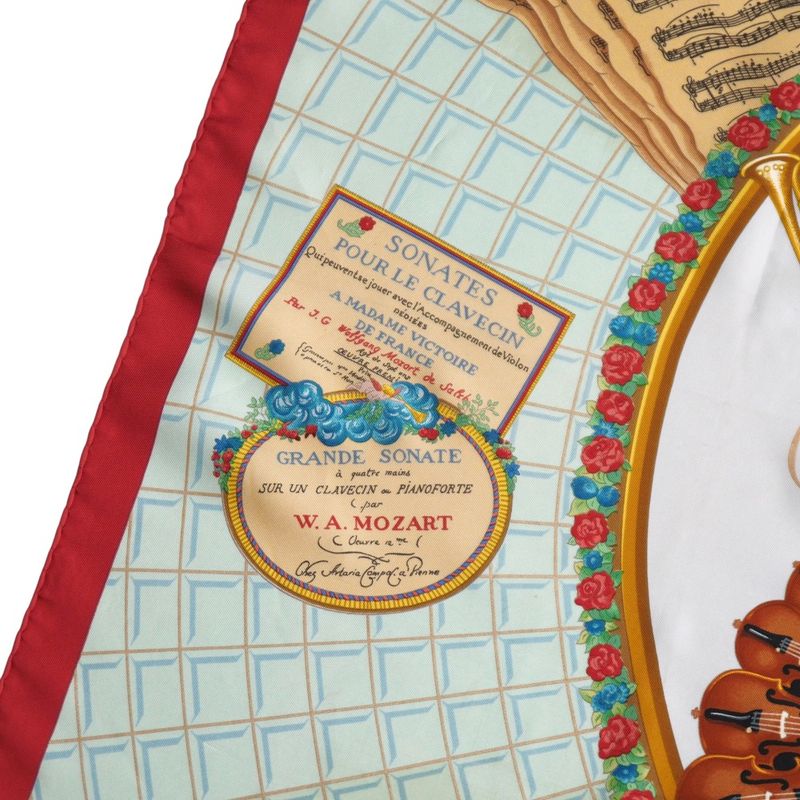 Hermes Wolfgang Amadeus Mozart Hymn To Carre 90 Scarf Silk Twill Square — view 5