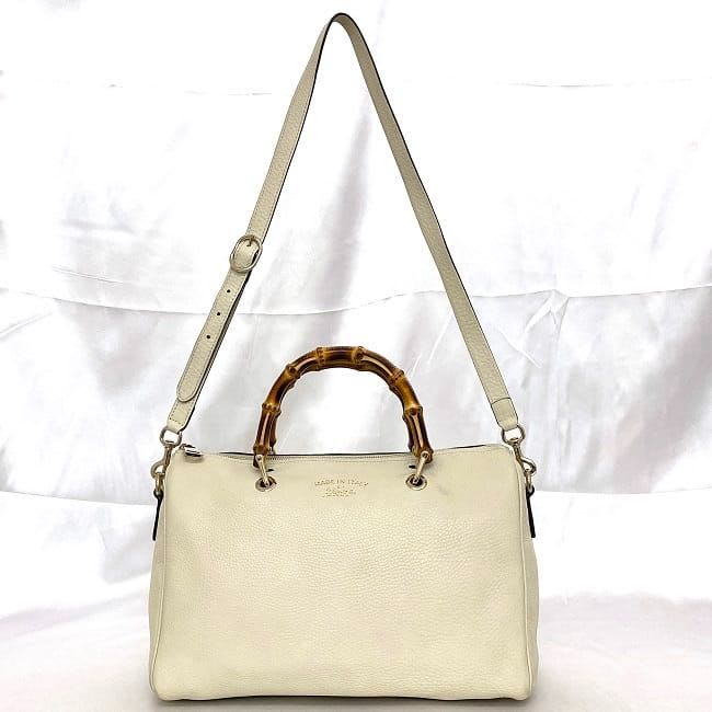 Gucci 2-Way Boston Bag White Bamboo — view 2