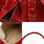 Fendi Selleria Leather Red Handbag — view 9
