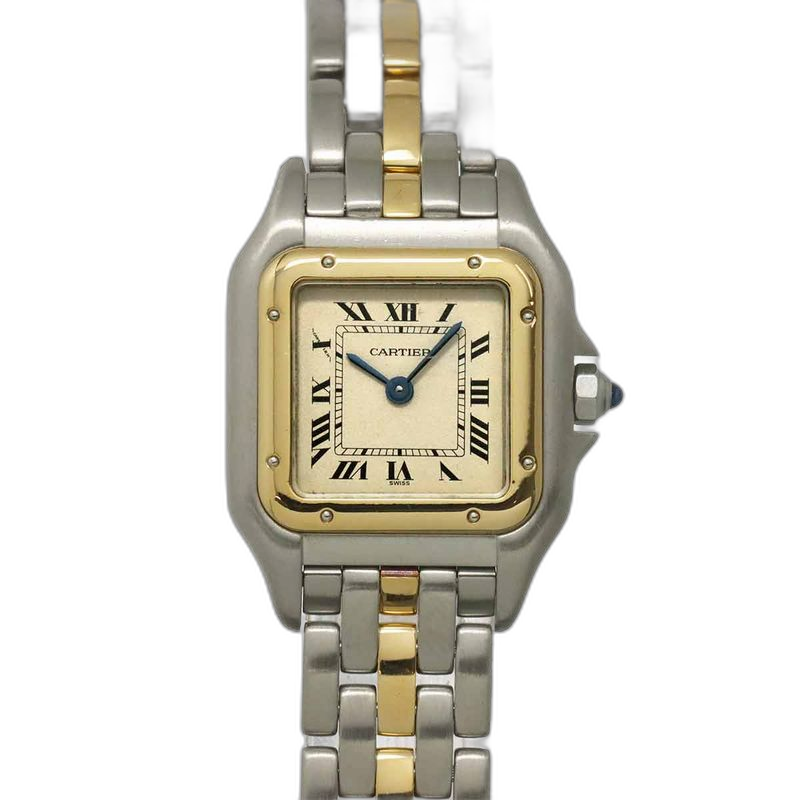 Cartier Panthere 1 Row SM Combination Watch Ivory YG Yellow