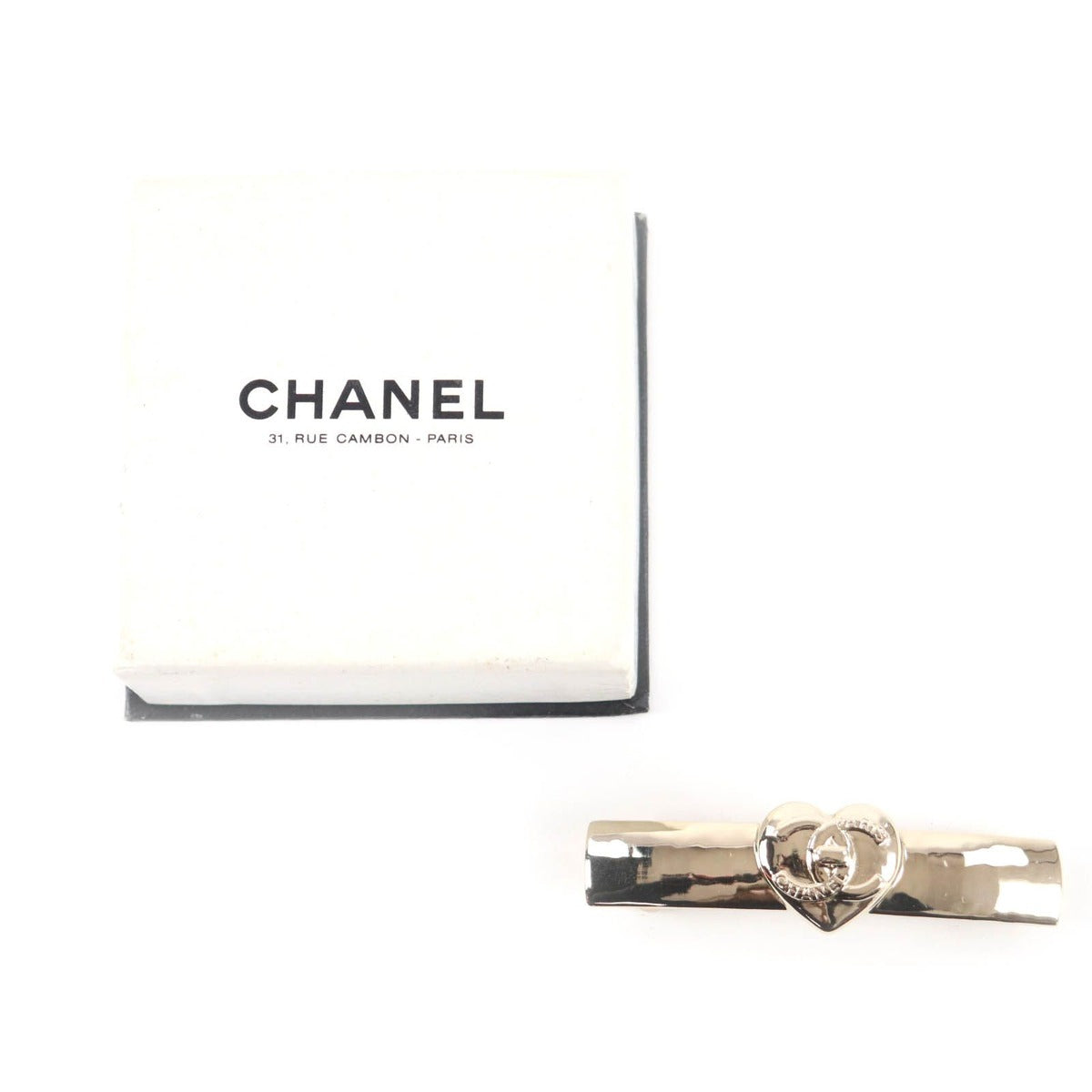 Chanel B22 B Ab9124 Coco Mark Heart Barrette Hair Accessory — view 2