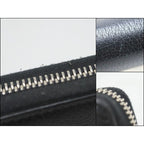 Gucci Zip Around Wallet Black White Leather Canvas — view 7