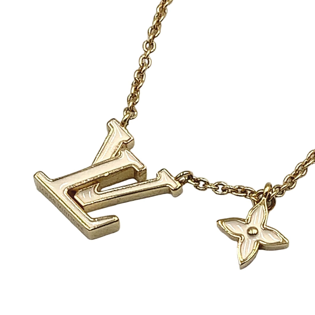 Louis Vuitton LV Iconic Enamel Gold White Necklace