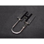 Hermes Motif Cadena Padlock Key Silver Black — view 2
