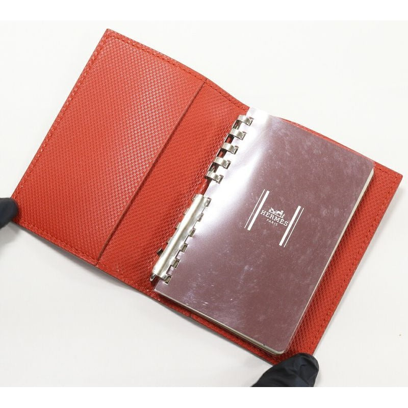 Hermes Handbook Cover Agenda Mini Grande Ashe Zangine Silver — view 3
