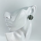 Chanel CC Logo Earrings Silver Vintage — view 3