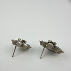 Chanel CC Logo Earrings Silver Vintage — view 6