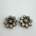 Chanel CC Logo Earrings Silver Vintage — view 7