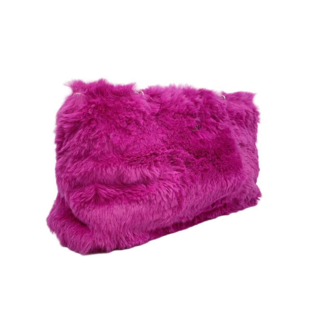 Chanel Shoulder Bag Fur Purple Gold — view 2