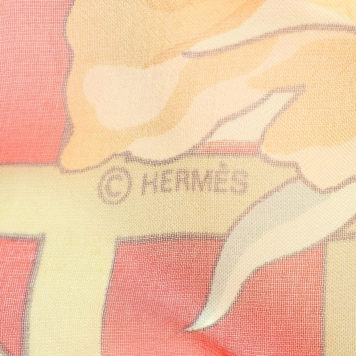 Hermes Scarf Shawl Carre 140 Muslin Roseraie Silk Red Multicolor — view 3