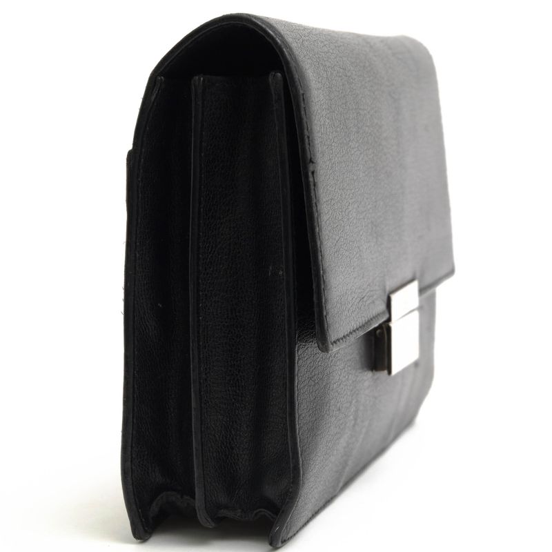 Gucci Bag Second Clutch Men Leather Black 03137 1669 Flap — view 3