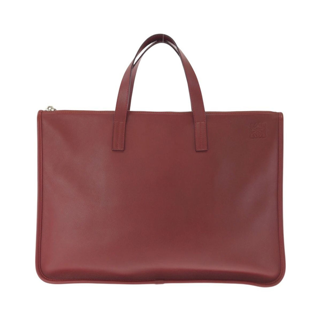 Loewe Anagram New Toledo Red Silver Leather Business Bag
