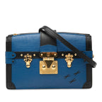Louis Vuitton Epi Trunk Clutch Blue Black Leather