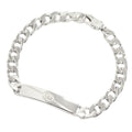 Gucci Polished Diagonal Interlocking Bracelet 18 Silver