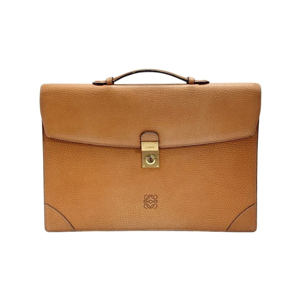 Loewe Anagram Business Bag Brown Leather Briefcase with Hotei