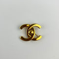 Chanel CC Logo Brooch Gold Turnlock Vintage