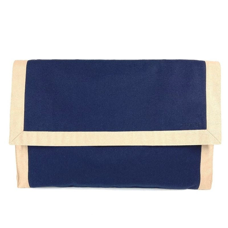 Hermes Clutch Bag Tapidocel Big Oversize D Cotton Navy