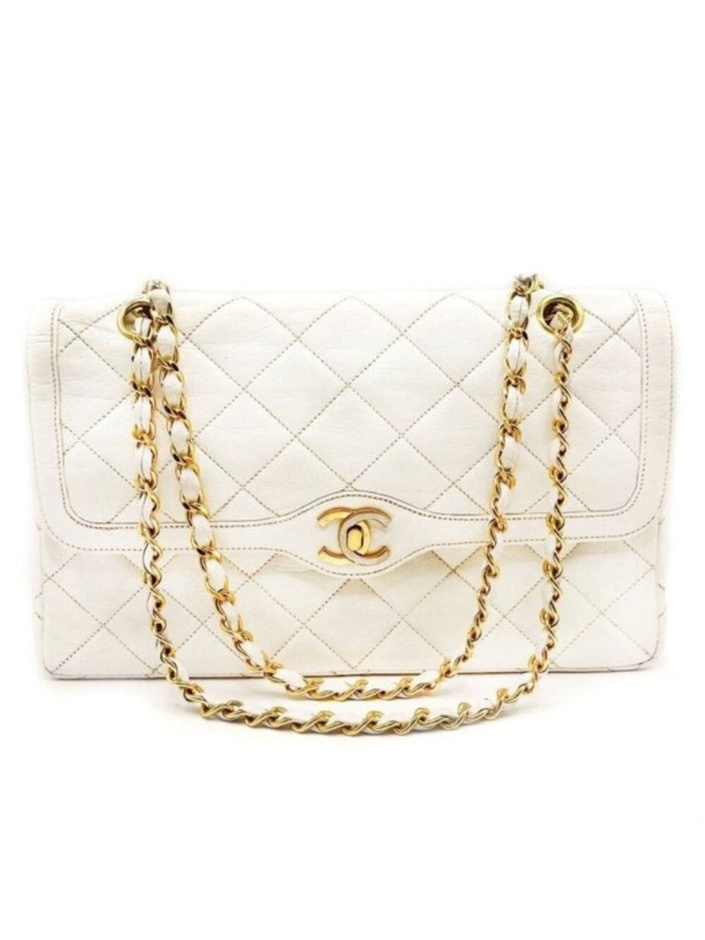 Chanel CC 24K Paris Limited Double Flap Bag Lambskin Quilted Chain