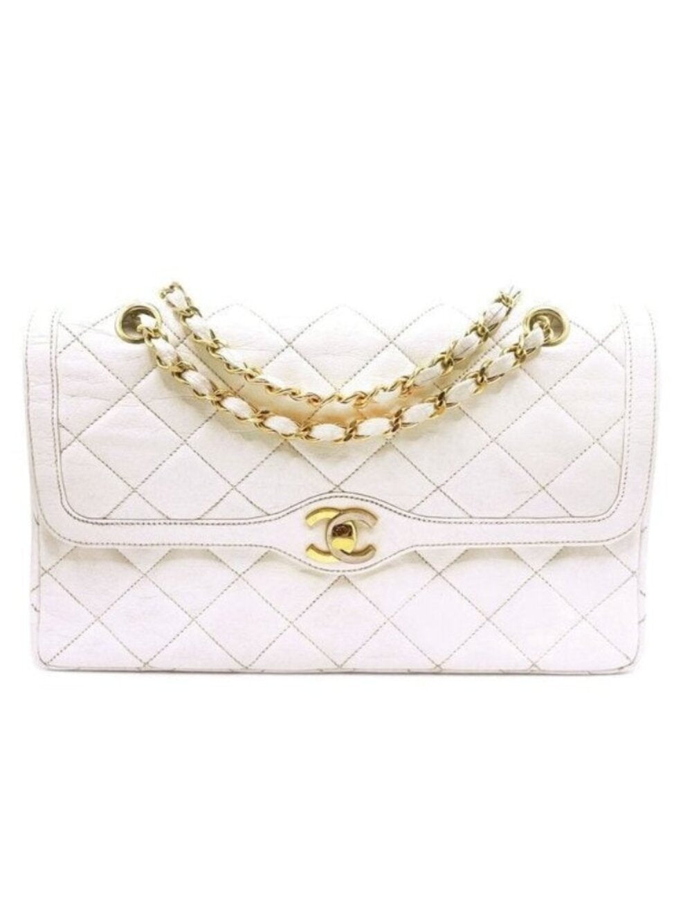 Chanel CC 24K Paris Limited Double Flap Bag Lambskin Quilted Chain