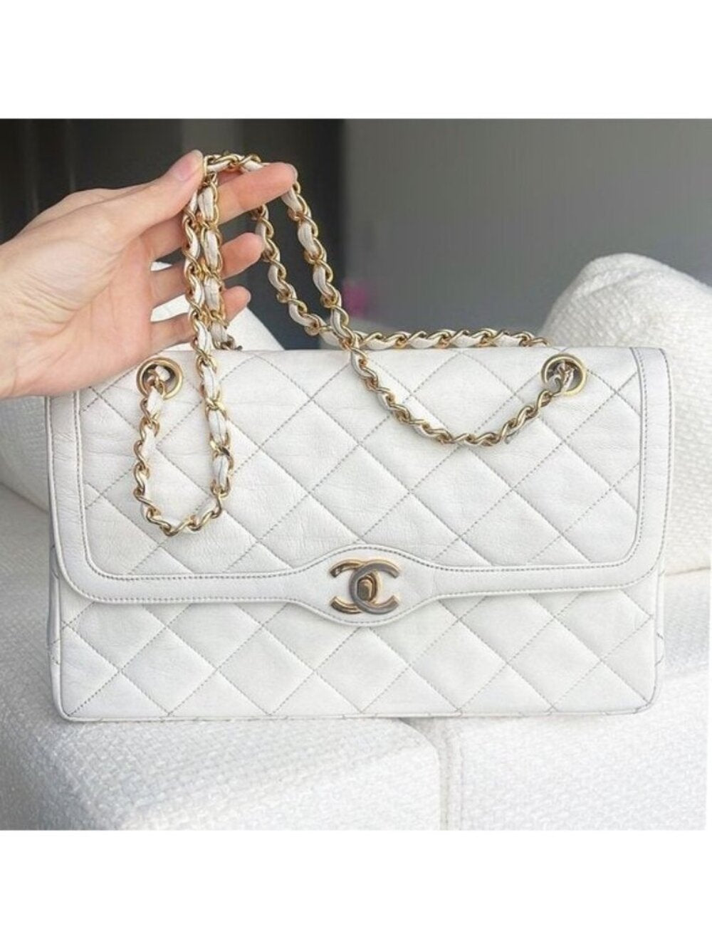 Chanel CC 24K Paris Limited Double Flap Bag Lambskin Quilted Chain