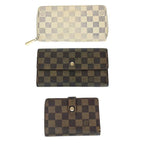 Louis Vuitton Long Wallet Zippy Damier Set Of 3 38 Bs021