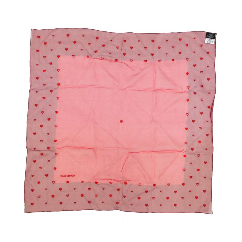 Hermes Grand Manage Bandana Love Carre 65 Silk Muslin Embroidery Beads — view 3