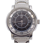 Bvlgari Solo Tempo Quartz Watch Black Dial SS