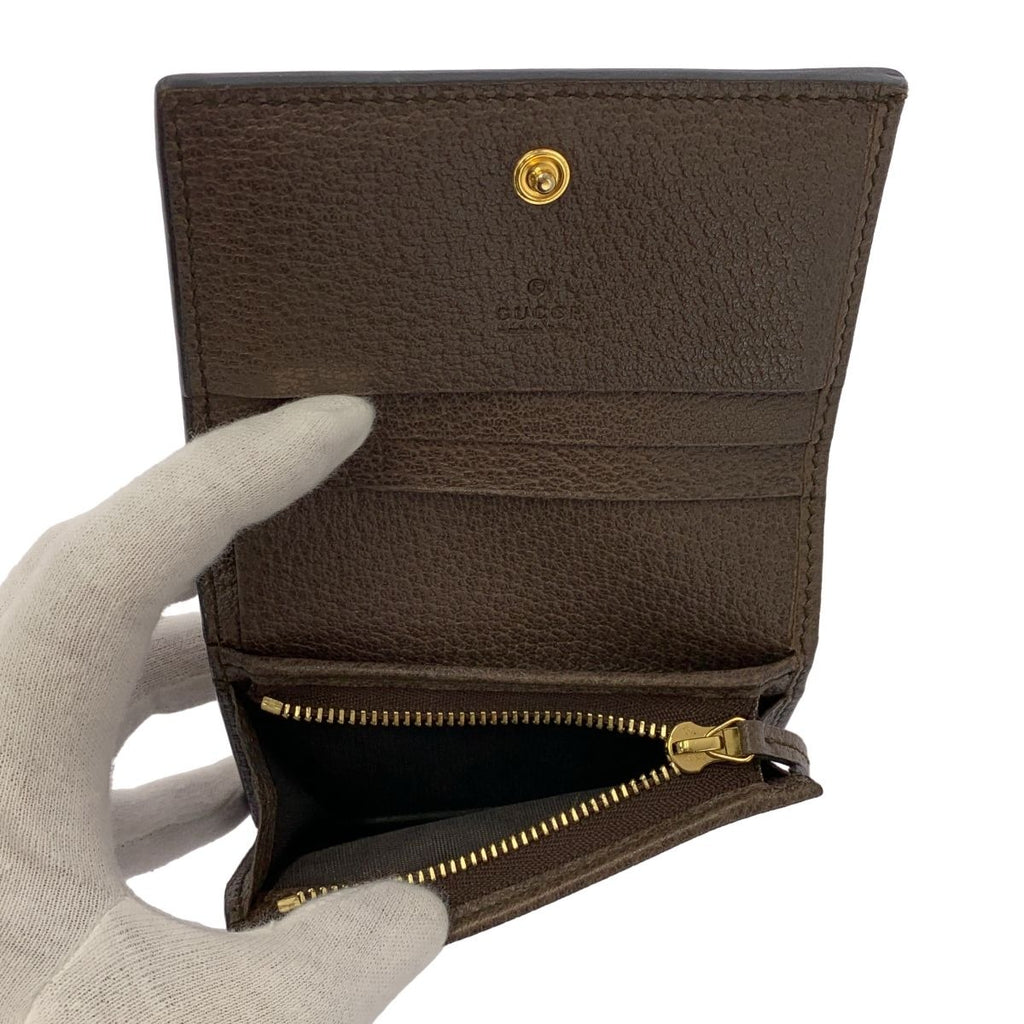 Gucci Wallet GG Ophidia PVC Bifold Card Holder Brown Tan — view 3