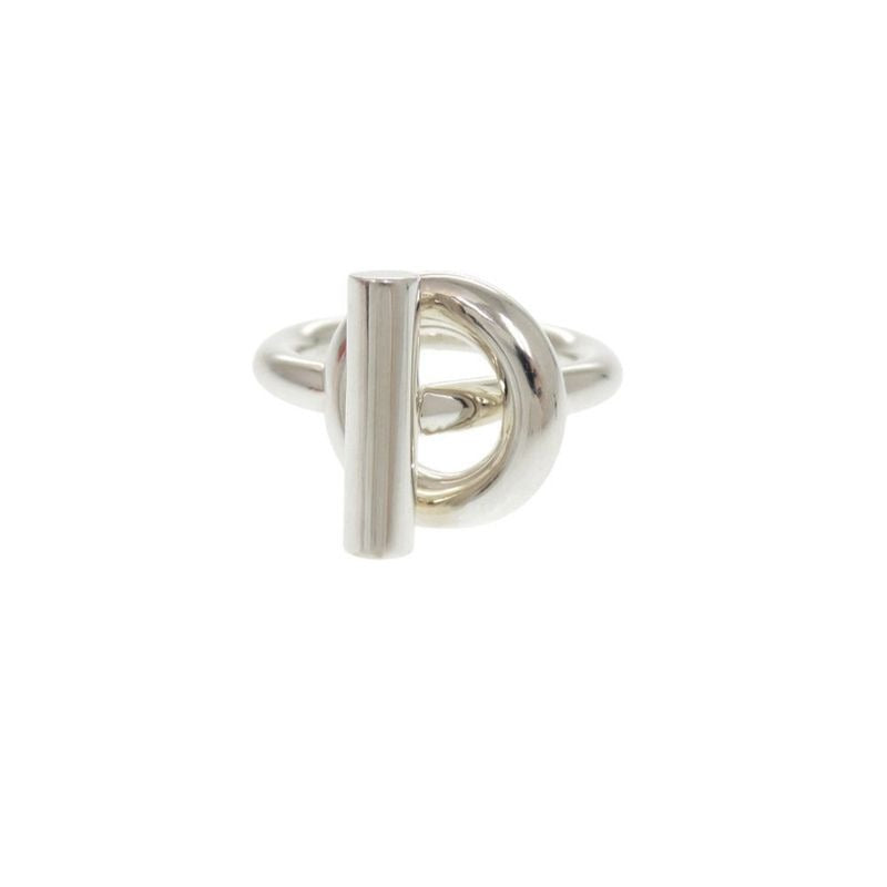 Hermes Echape Size 53 Silver 925 Ring 0341