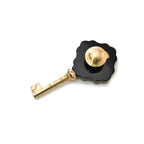 Chanel Brooch Key Motif With Faux Pearl Rhinestones C17 — view 2