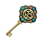 Chanel Brooch Key Motif With Faux Pearl Rhinestones C17
