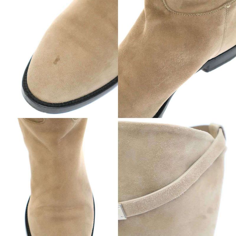 Hermes Jumping Suede Long Boots Z Beige 36 — view 9
