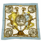 Hermes Carre 90 Napoleon Blue Multicolor Silk 100% Scarf