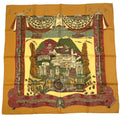Hermes Carre 90 L Atlantide Atlantis Silk Scarf Orange