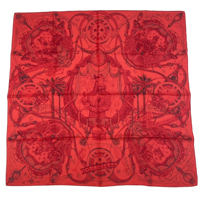 Hermes Carre 90 Horsesawards Silk Scarf