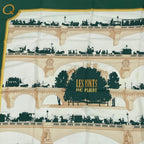 Hermes Carre 90 Les Ponts de Paris Bridges Of Scarf Green