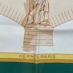 Hermes Carre 90 Les Ponts de Paris Bridges Of Scarf Green