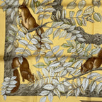 Hermes Carre 90 Casse Noisette Nutcracker Squirrel Pattern Nut Scarf Silk