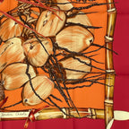 Hermes Carre 90 Jardin Creole Cles Or's Paradise Silk Scarf