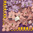 Hermes Scarf Silk Carre 90 Floral Pattern Phalaenopsis Orchid Purple Touvenirs