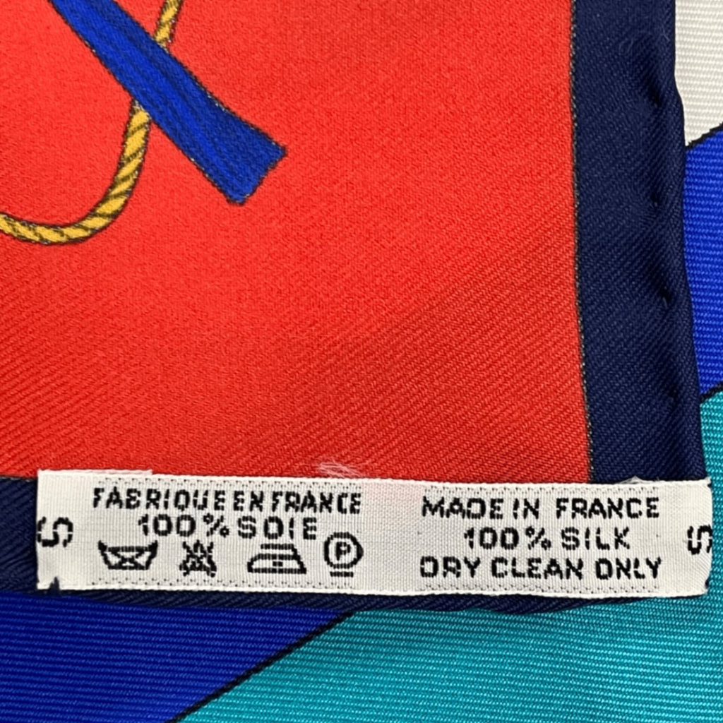 Hermes Carre 90 Soies Volantes Silk Scarf 100% Multicolor
