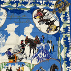 Hermes Scarf Carre 90 Feria de Sevilla Holidays In Seville Silk 100% Blue