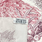 Hermes Carre 90 Silk Scarf le Jardin de Leila's Garden White