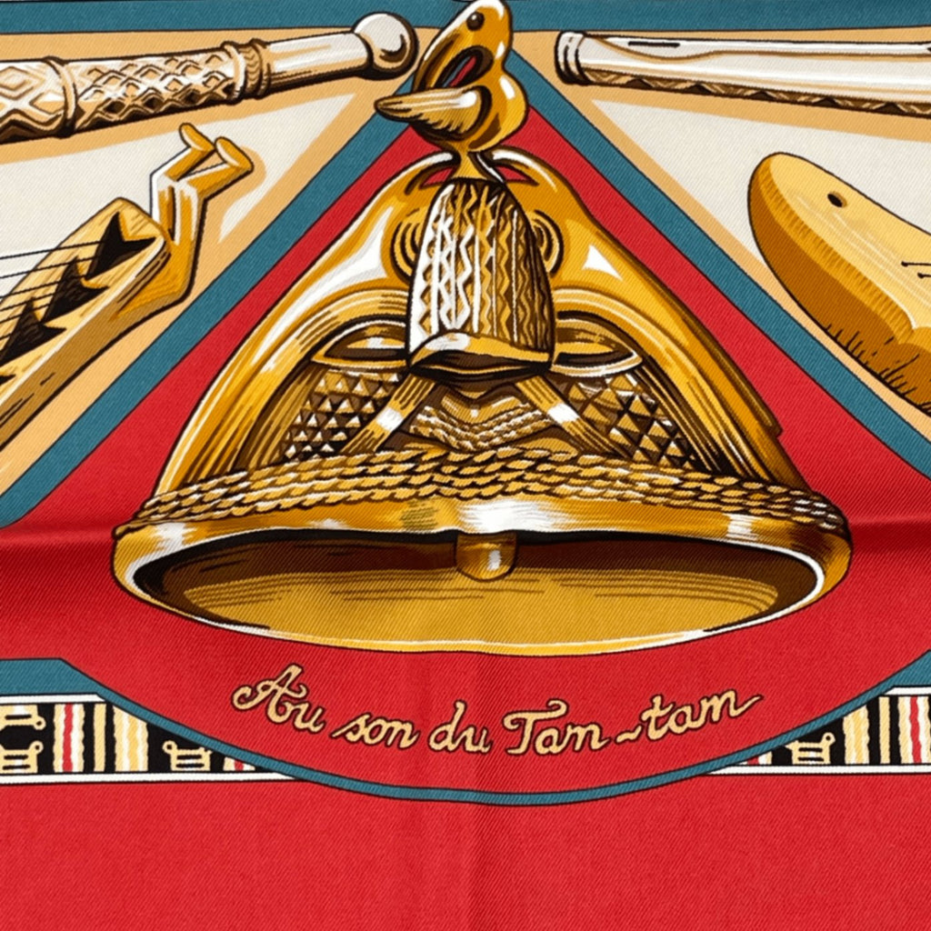 Hermes Scarf Carre 90 Au Son du Tam Silk