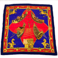 Hermes Scarf Carre 90 Silk Les Bissone de Venise Venice Ship Festival Red Blue