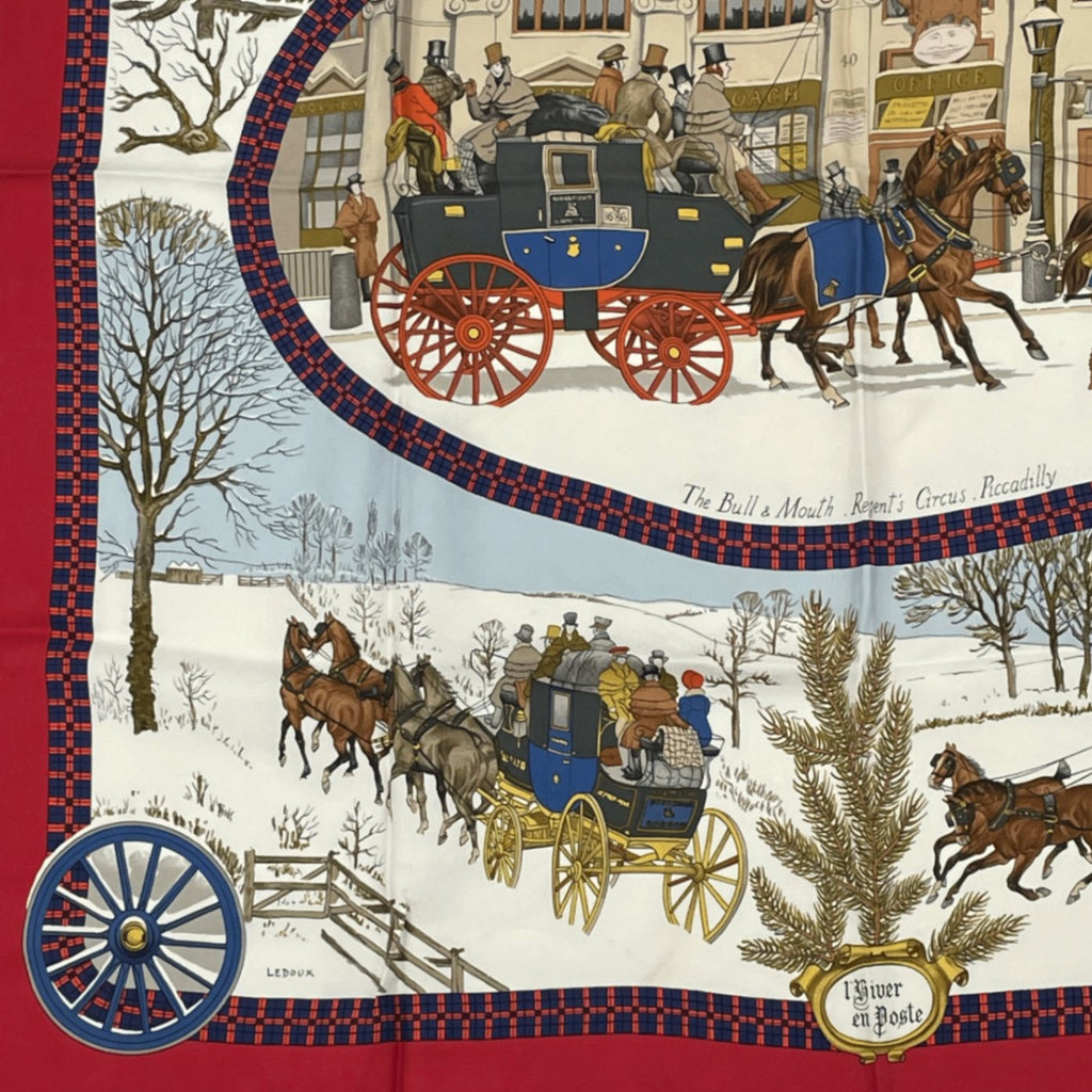 Hermes Carre 90 Mail Scarf Silk