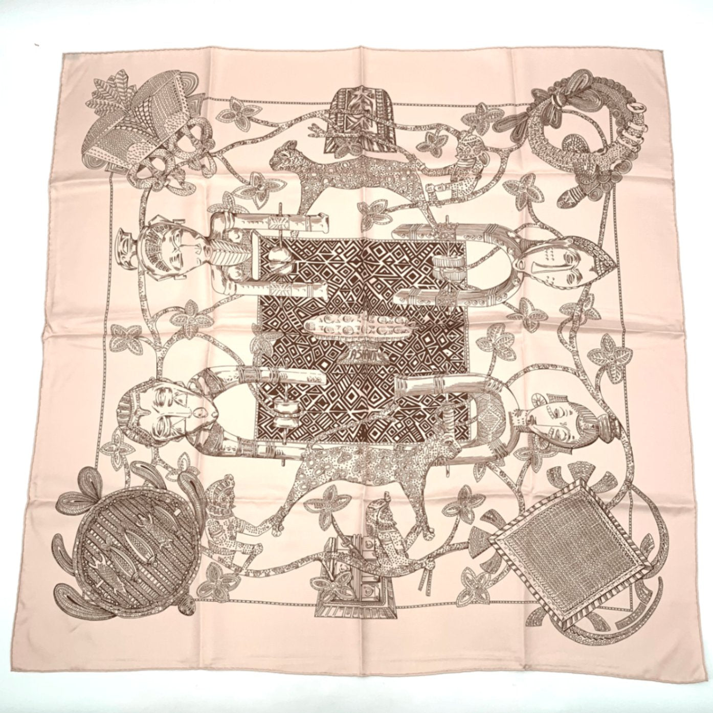 Hermes Carre 90 Silk Scarf Ashanti Pink
