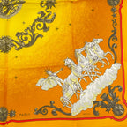 Hermes Scarf Cosmos Space Viewing Silk Orange Multicolor